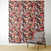 抽象芸術葉の果実（黒） タペストリー (インサイチュ)