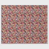 抽象芸術葉の果実（黒） ラッピングペーパー (フラット)