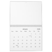 抽象芸術葉の花 カレンダー (1月 2026)