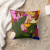 抽象芸術葉の花 クッション (ブランケット)