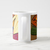 抽象芸術葉の花 ジャンボコーヒーマグカップ (裏面)