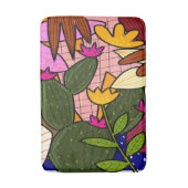 抽象芸術葉の花 バスマット (正面縦)