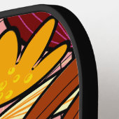 抽象芸術葉の花 ピックルボールラケット (左詳細)