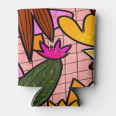 抽象芸術葉の花 缶クーラー (正面)