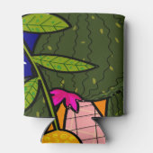 抽象芸術葉の花 缶クーラー (裏面)