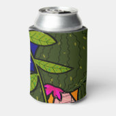 抽象芸術葉の花 缶クーラー (缶裏面)