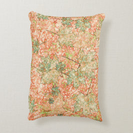 抽象芸術葉を引っかいた珊瑚礁 アクセントクッション