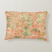 抽象芸術葉を引っかいた珊瑚礁 アクセントクッション (裏面)