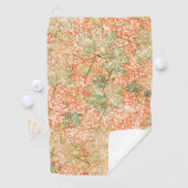 抽象芸術葉を引っかいた珊瑚礁 ゴルフタオル (インサイチュ)