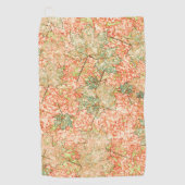 抽象芸術葉を引っかいた珊瑚礁 ゴルフタオル (正面)