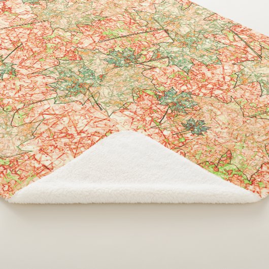 抽象芸術葉を引っかいた珊瑚礁 シェルパブランケット (3/4)