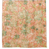 抽象芸術葉を引っかいた珊瑚礁 シャワーカーテン (正面)