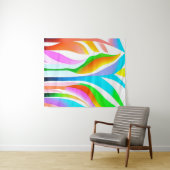 抽象芸術葉イン数々のカラーパステル タペストリー (インサイチュ(横))