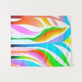 抽象芸術葉イン数々のカラーパステル タペストリー (正面(横))