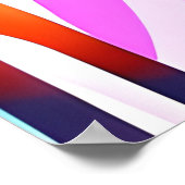 抽象芸術葉イン数々のカラーパステル ポスター (角)