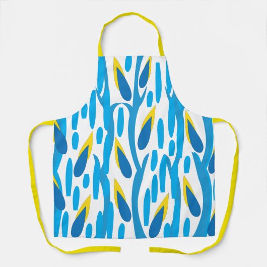 抽象芸術葉エレガントモダン エプロン (正面)