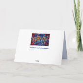 抽象芸術葉グリーティングカード カード (裏面)