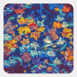 抽象芸術葉シッカー スクエアシール