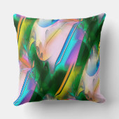 抽象芸術葉スタイル付きサイケデリックカラフル クッション (裏面)