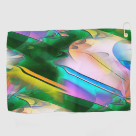 抽象芸術葉スタイル付きサイケデリックカラフル ゴルフタオル