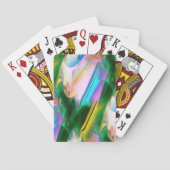 抽象芸術葉スタイル付きサイケデリックカラフル トランプ (裏面)