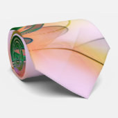 抽象芸術葉スタイル付きサイケデリックカラフル ネクタイ (ロール)
