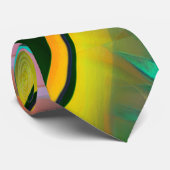 抽象芸術葉スタイル付きサイケデリックカラフル ネクタイ (ロール)