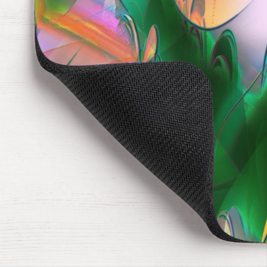 抽象芸術葉スタイル付きサイケデリックカラフル マウスパッド (コーナー)