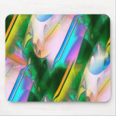 抽象芸術葉スタイル付きサイケデリックカラフル マウスパッド (正面)
