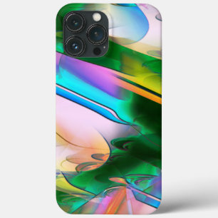 抽象芸術葉スタイル付きサイケデリックカラフル iPhone 13 PRO MAXケース