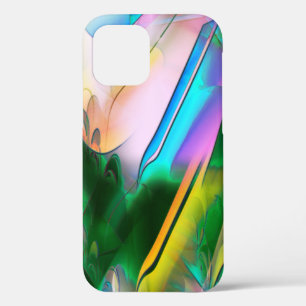 抽象芸術葉スタイル付きサイケデリックカラフル iPhone 12 PROケース