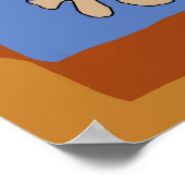 抽象芸術葉スブラウン ポスター (角)