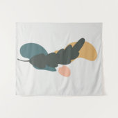 抽象芸術葉デザイン タペストリー (正面(横))