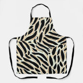 抽象芸術葉パターン エプロン (正面)