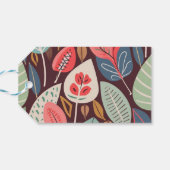 抽象芸術葉パターン ギフトタグ (裏面横)