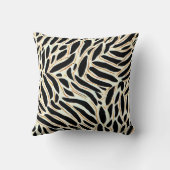 抽象芸術葉パターン クッション (裏面)