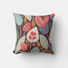 抽象芸術葉パターン クッション