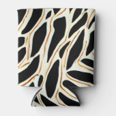 抽象芸術葉パターン 缶クーラー (正面)