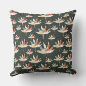 抽象芸術葉モダン暗模様デザイン クッション (裏面)