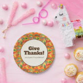 抽象芸術葉感謝祭 ペーパープレート (パーティー)