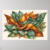 抽象芸術葉水の色3:2 ポスター (正面)