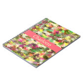 抽象芸術葉絵を描（ばちゃばちゃ）跳ねる秋の色名 ノートブック (左側)