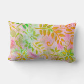 抽象芸術葉花枕 ランバークッション (裏面)