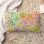 抽象芸術葉花枕 ランバークッション (ブランケット)