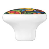 抽象芸術葉花 セラミックノブ (側面)