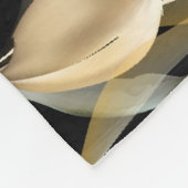 抽象芸術葉銀杏。高級グリッターイチョウオンr フリースブランケット (角)