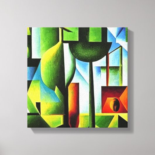 抽象芸術葉 キャンバスプリント (正面)