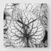 抽象芸術葉 スクエア壁時計 (正面)