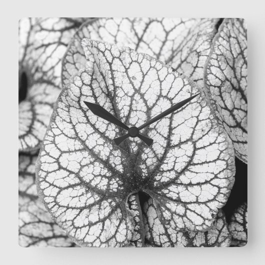 抽象芸術葉 スクエア壁時計 (正面)