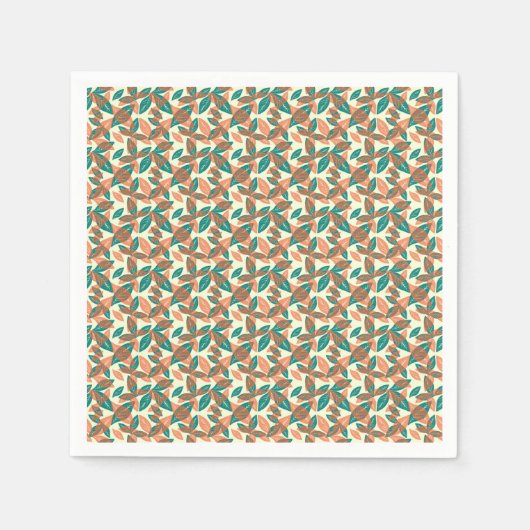 抽象芸術葉 スタンダードカクテルナプキン (正面)